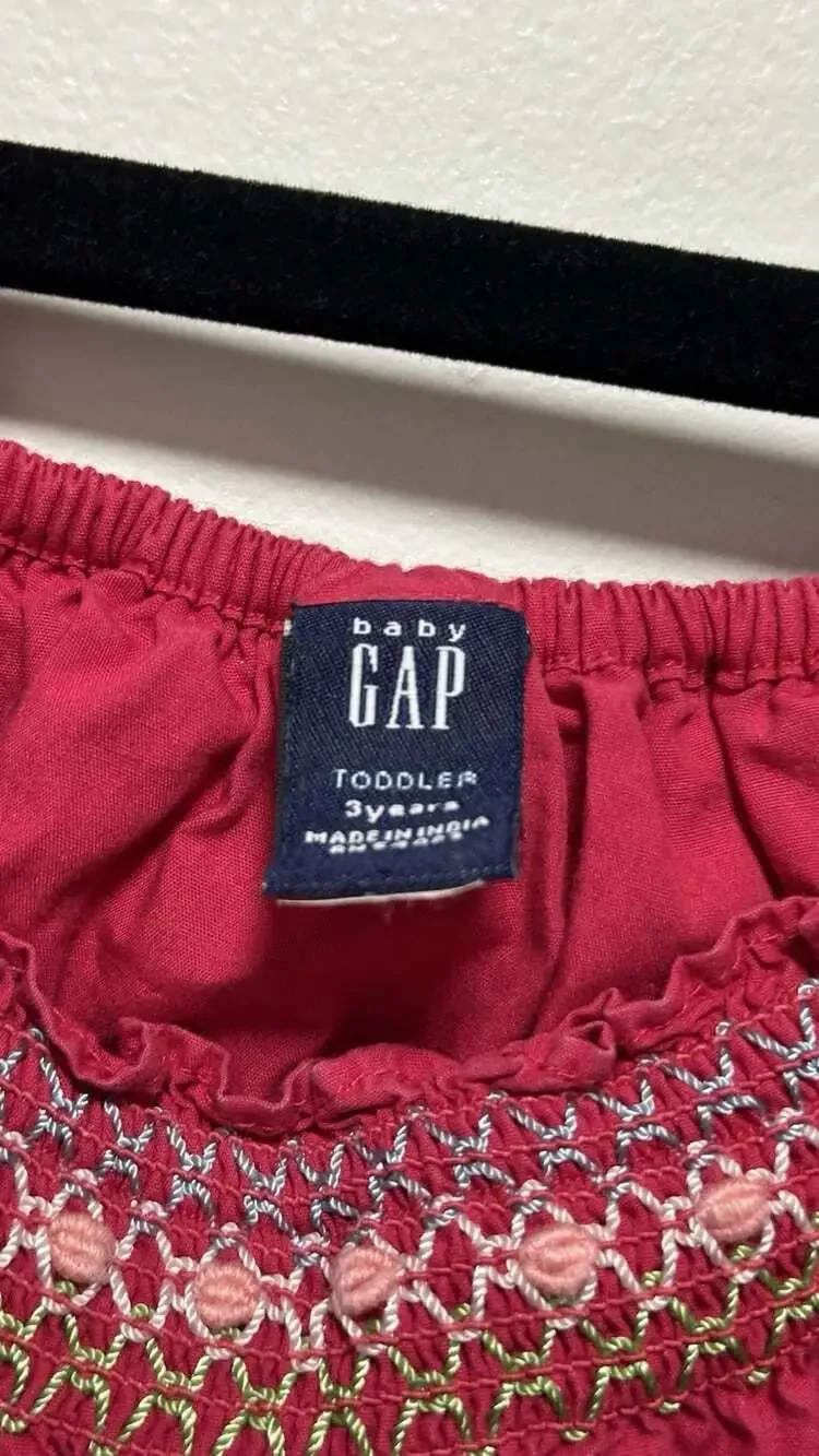 Gap Toddler 3T Y2K Vintage Girls Hot Pink Tank Top Shirt 100% Cotton